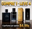 [COMPRE 1 LEVE 4] – Bleu de Chanel, Sauvage, 1 Million, 212 VIP Black - 100ml